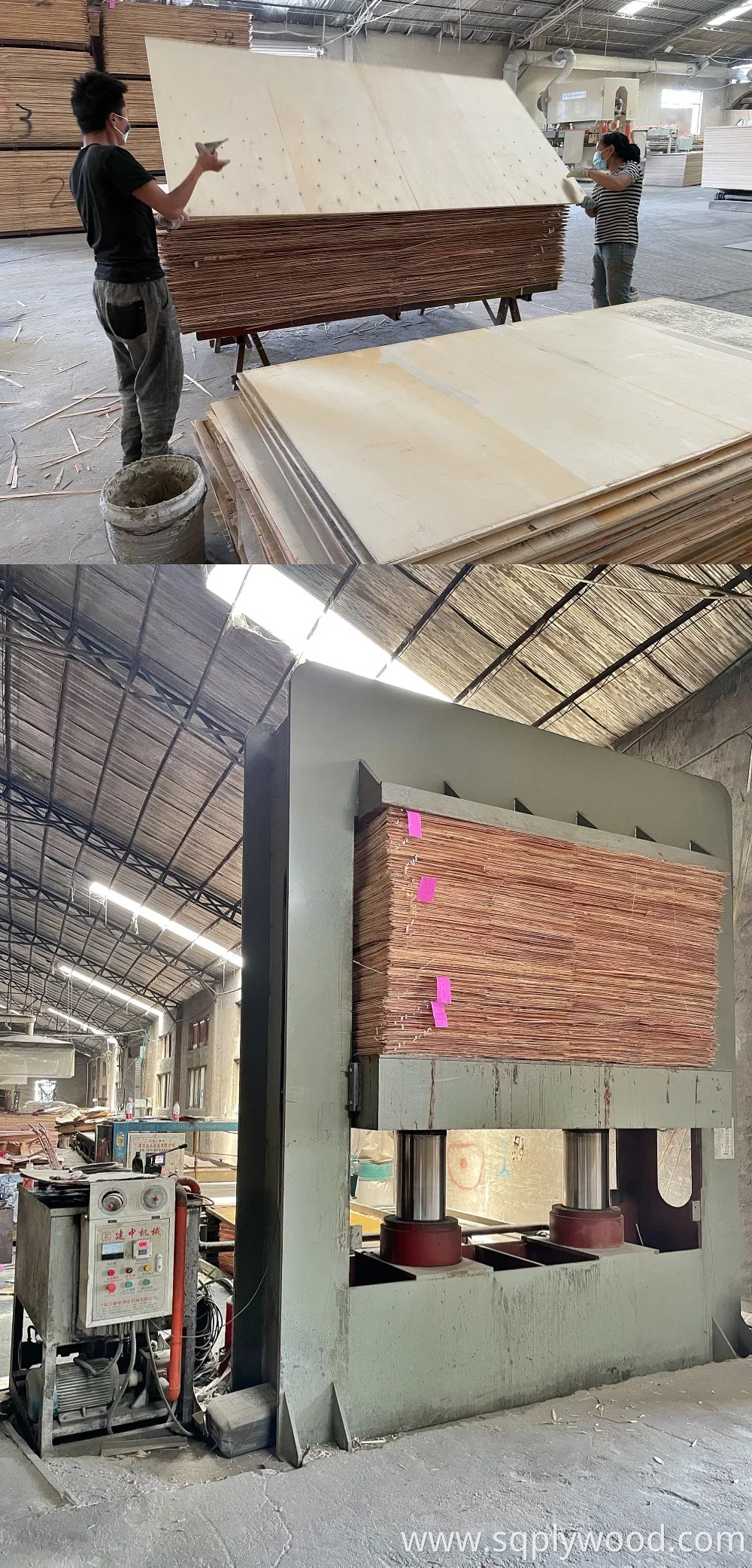 9/12/18mm Melamine Film Faced Poplar Pine Birch Marine Laminated Veneer Shuttering Plywood